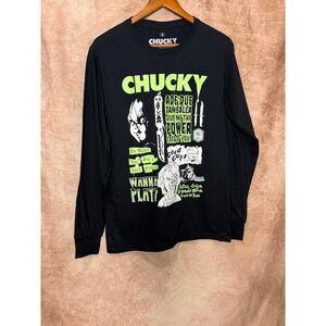Chucky Collage Graphic Long Sleeve Tee Size M NWOT